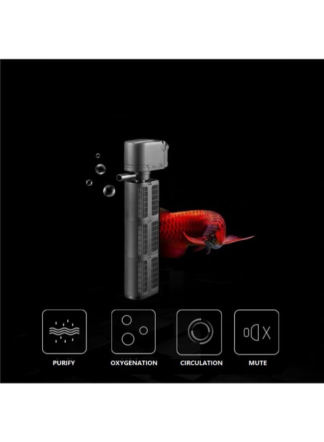 سي ستار فلتر حوض السمك الداخلي سيستار بلاك - 12 واط / 18 واط / 25 واط / 35 واط - فلتر مياه صغير الحجم وقوي وهادئ - Image 4